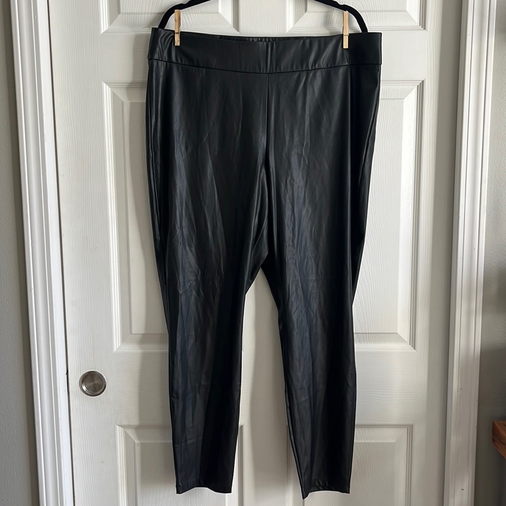 J Crew Vegan Faux Leather‎ Leggings / Black / SZ XXL